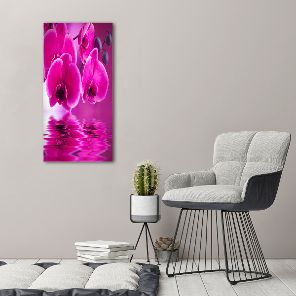 Photo printed on glass Pink orchid