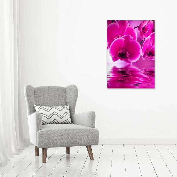 Photo printed on glass Pink orchid