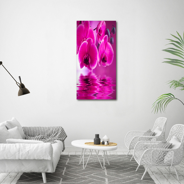 Photo printed on glass Pink orchid