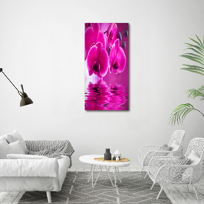 Photo printed on glass Pink orchid