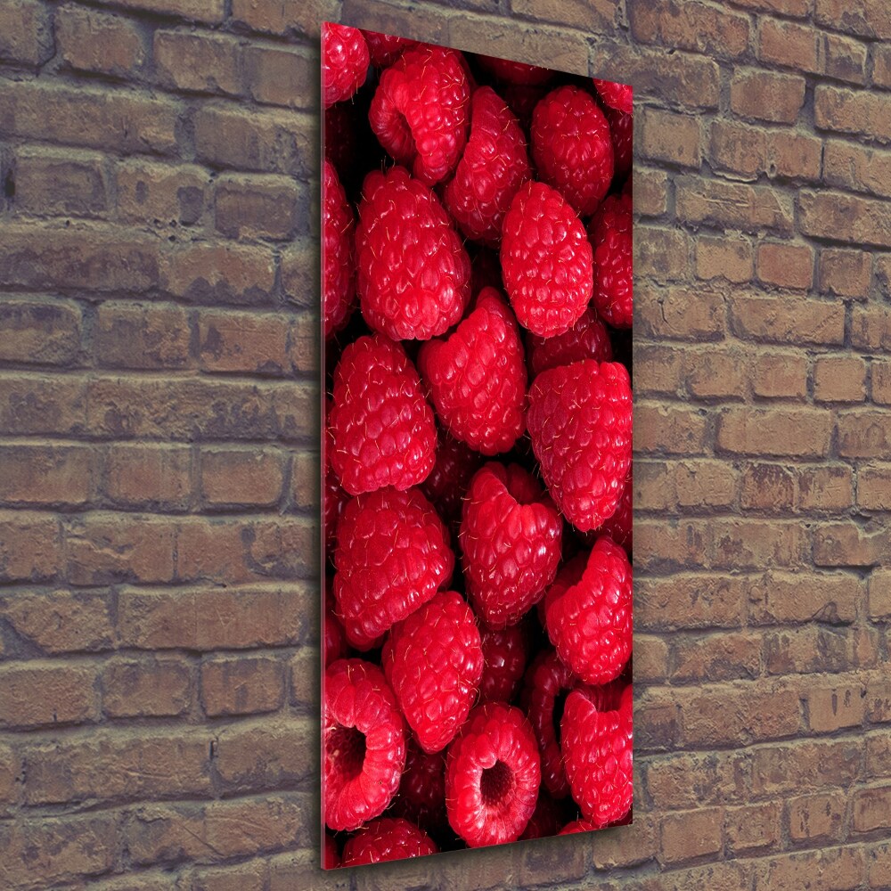 Print on a a glass Raspberries