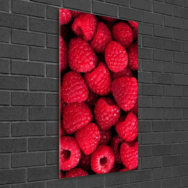 Print on a a glass Raspberries