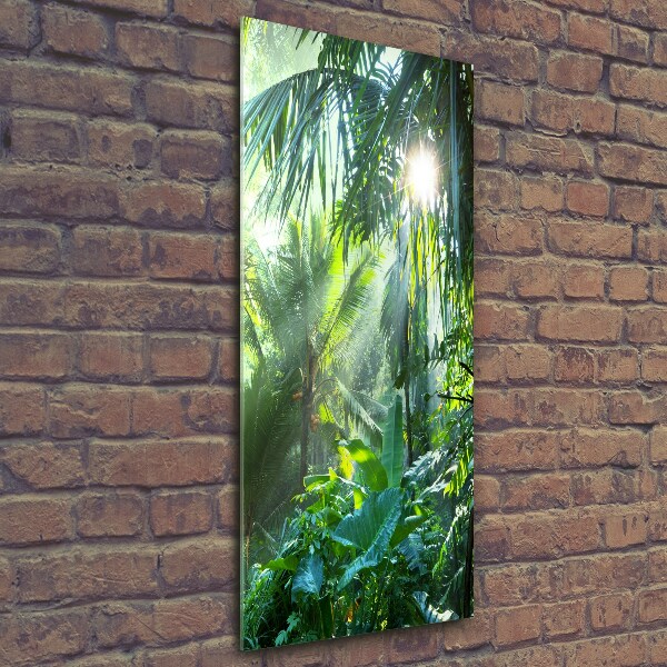 Printed glass wall art Jungle