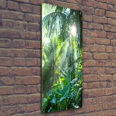 Printed glass wall art Jungle