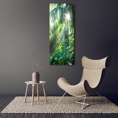 Printed glass wall art Jungle