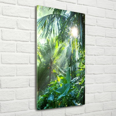 Printed glass wall art Jungle