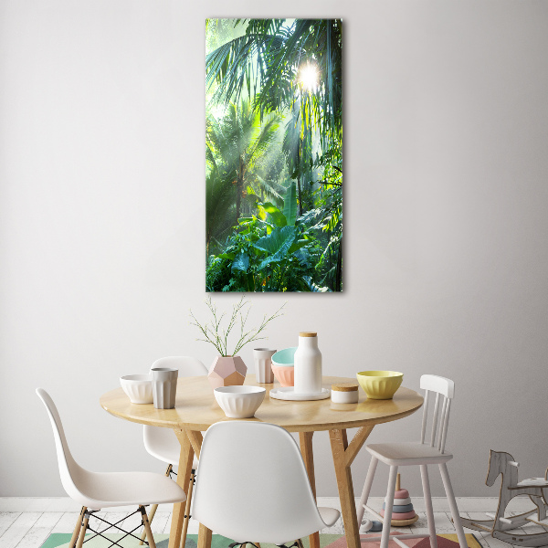 Printed glass wall art Jungle