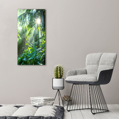 Printed glass wall art Jungle