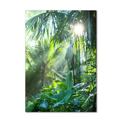 Printed glass wall art Jungle