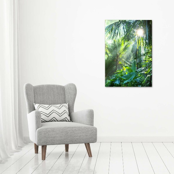 Printed glass wall art Jungle