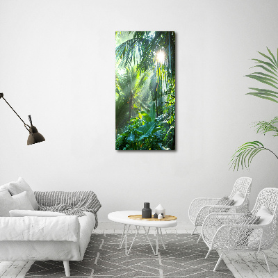 Printed glass wall art Jungle