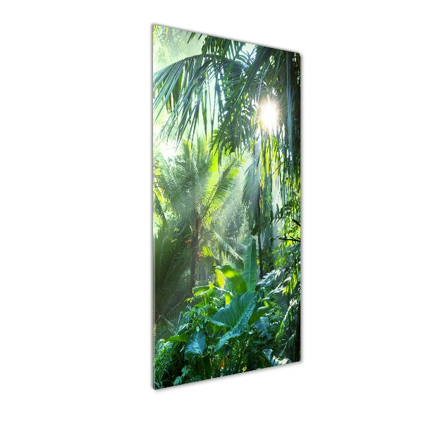 Printed glass wall art Jungle