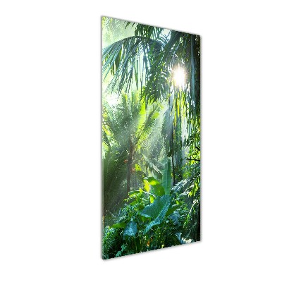 Printed glass wall art Jungle