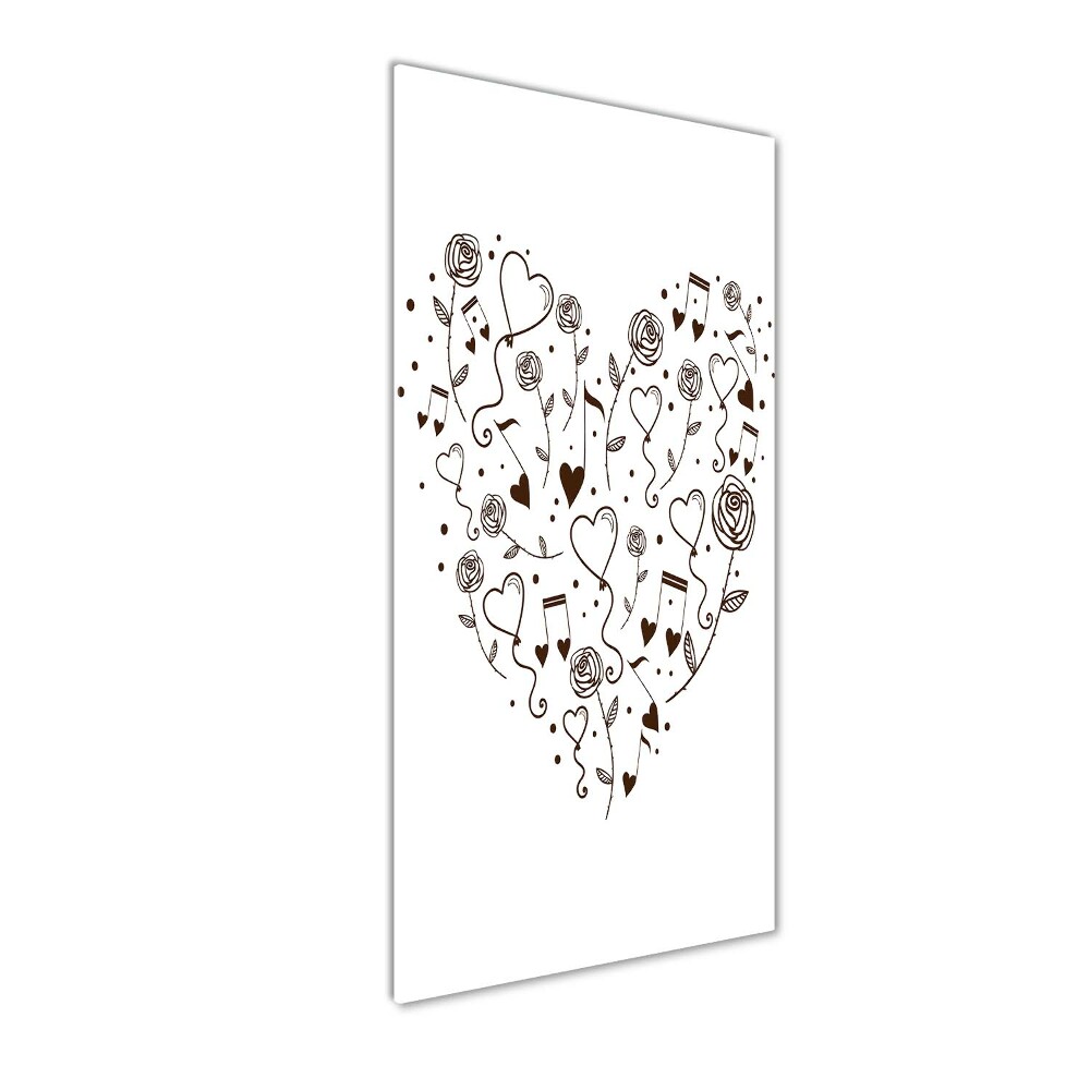 Glass wall art Heart