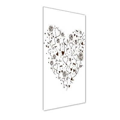 Glass wall art Heart