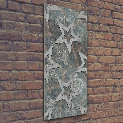 Glass wall art Stone stars