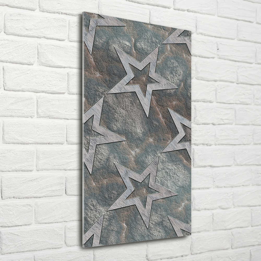 Glass wall art Stone stars