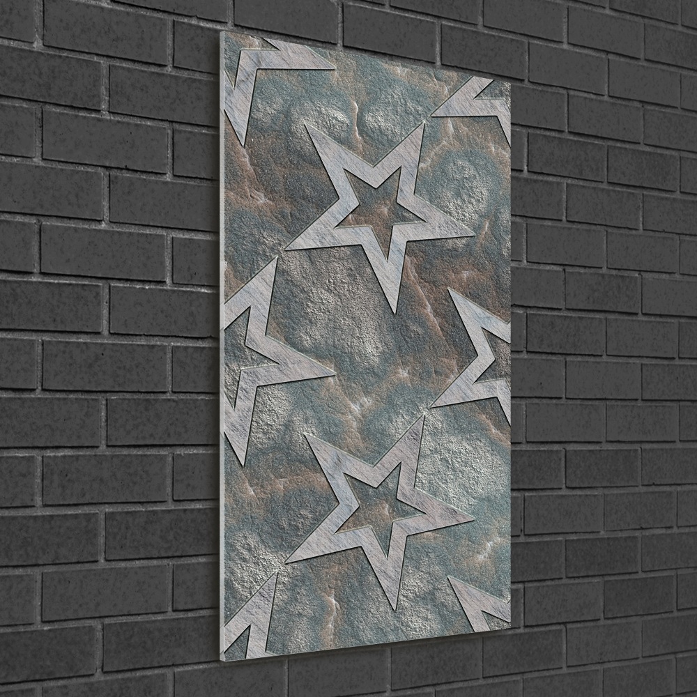 Glass wall art Stone stars