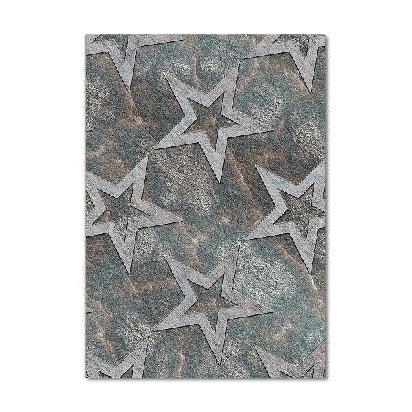 Glass wall art Stone stars