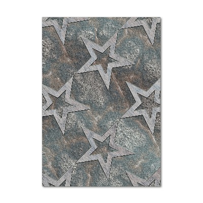 Glass wall art Stone stars