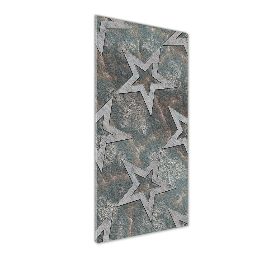 Glass wall art Stone stars