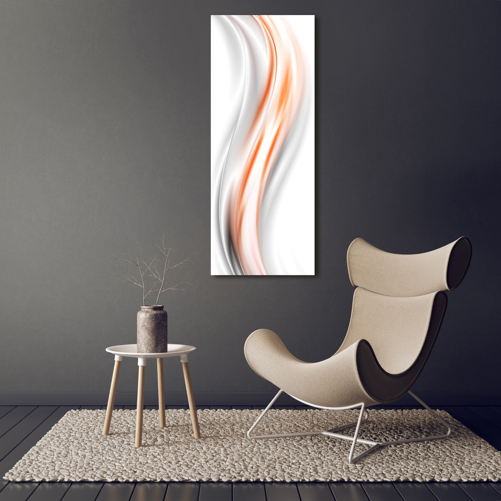 Glass wall art Wave abstraction