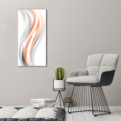 Glass wall art Wave abstraction