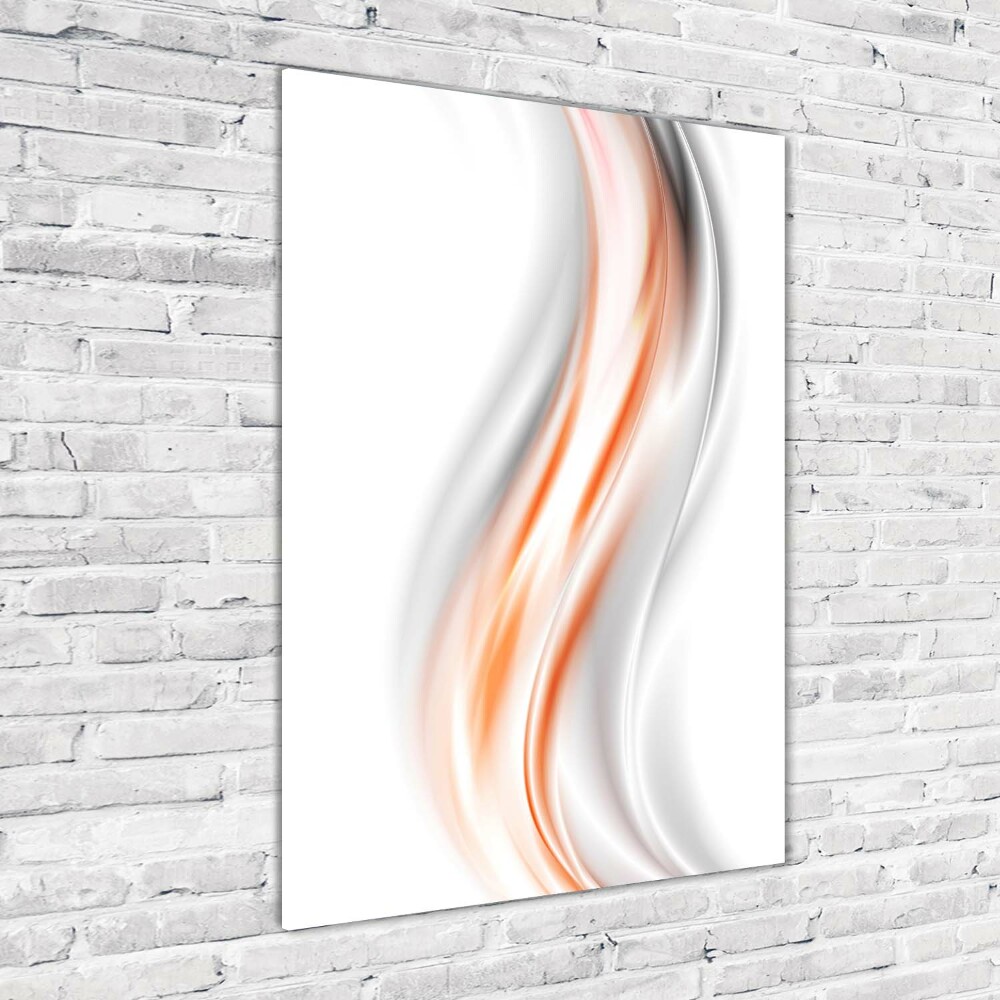 Glass wall art Wave abstraction