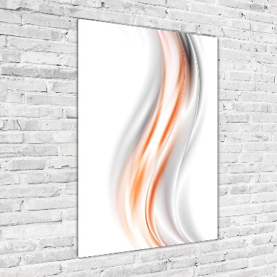 Glass wall art Wave abstraction