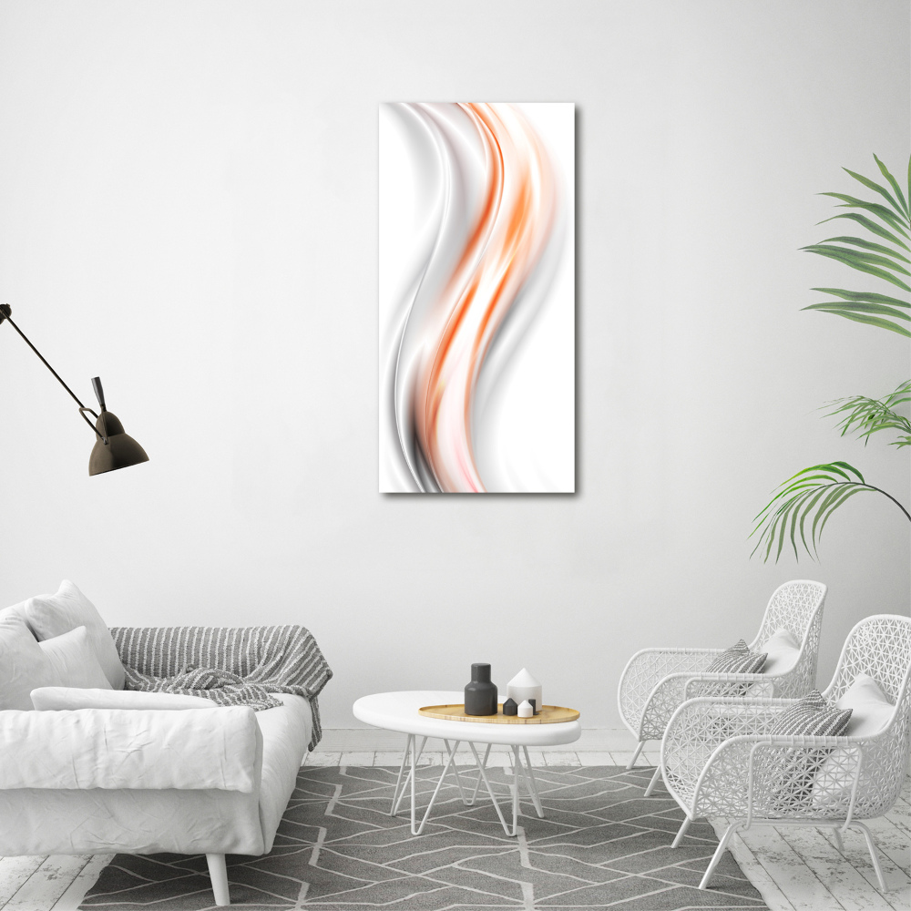 Glass wall art Wave abstraction