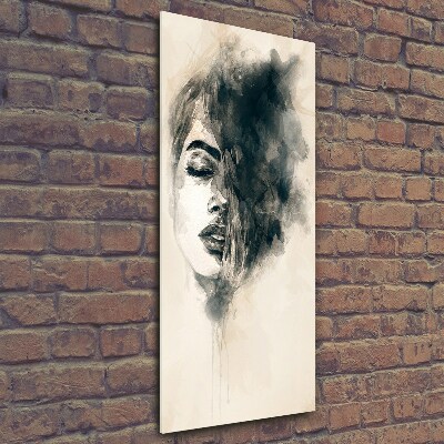 Glass wall art Abstraction woman