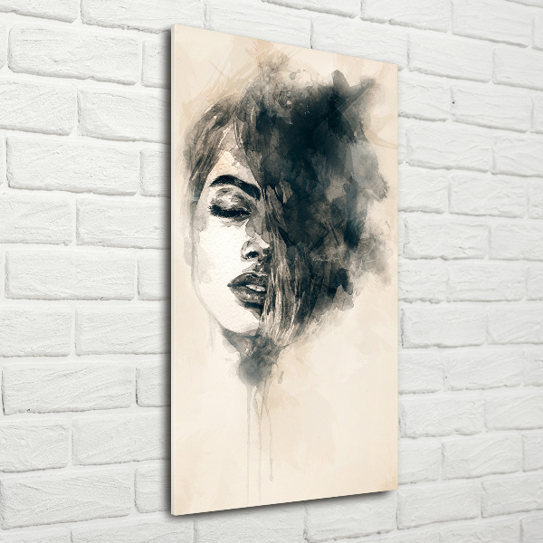 Glass wall art Abstraction woman