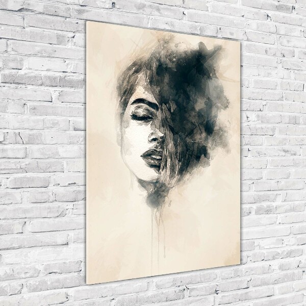 Glass wall art Abstraction woman