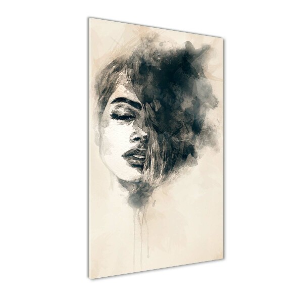 Glass wall art Abstraction woman