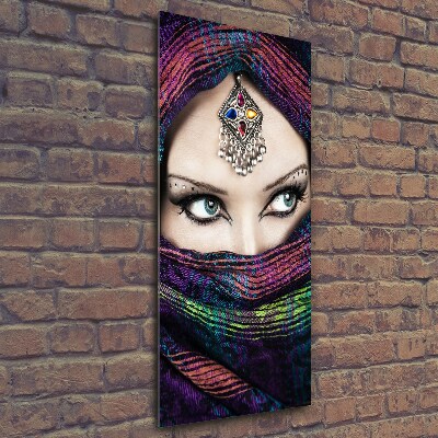 Wall art on glass Indian woman