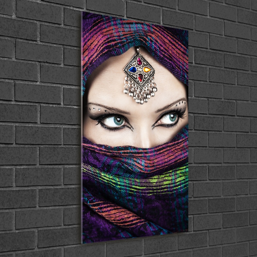 Wall art on glass Indian woman