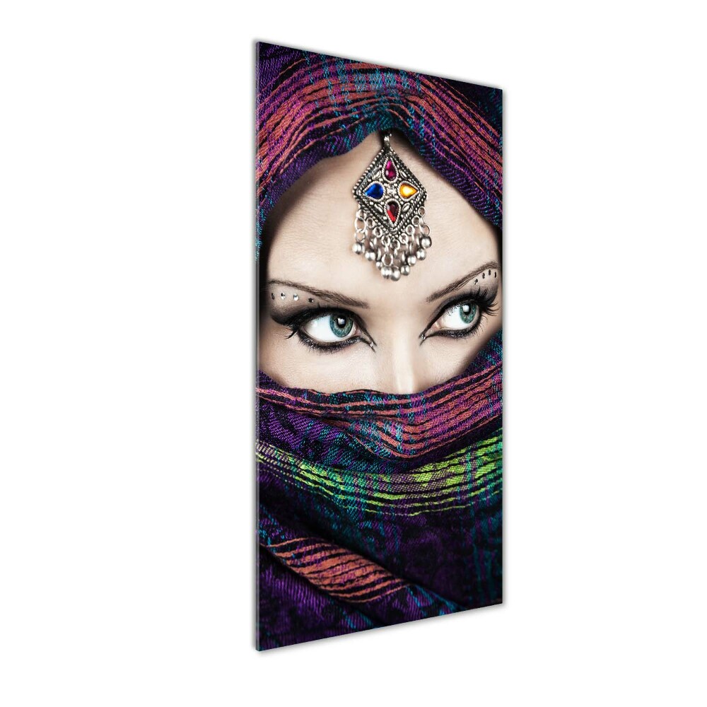 Wall art on glass Indian woman