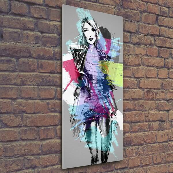 Glass wall art Abstraction woman