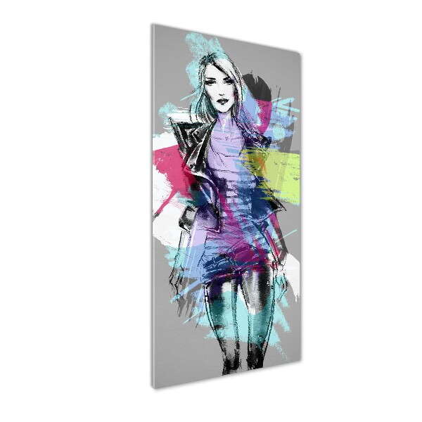 Glass wall art Abstraction woman