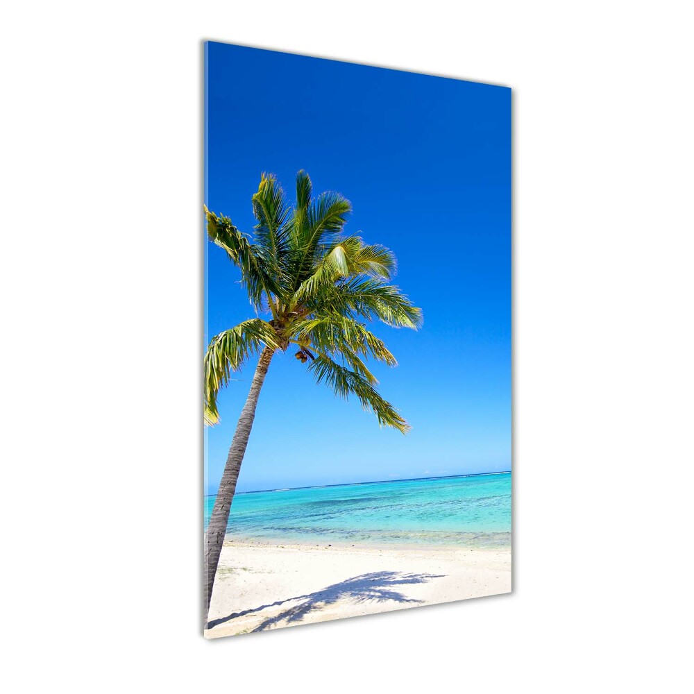 Wall art on glass Tropical beach