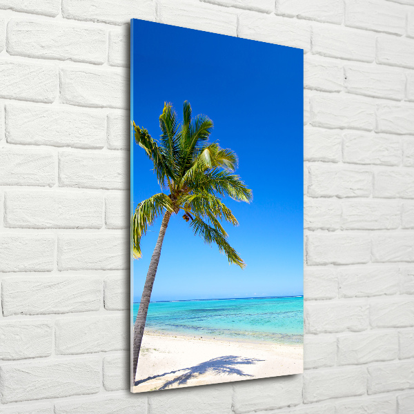 Wall art on glass Tropical beach