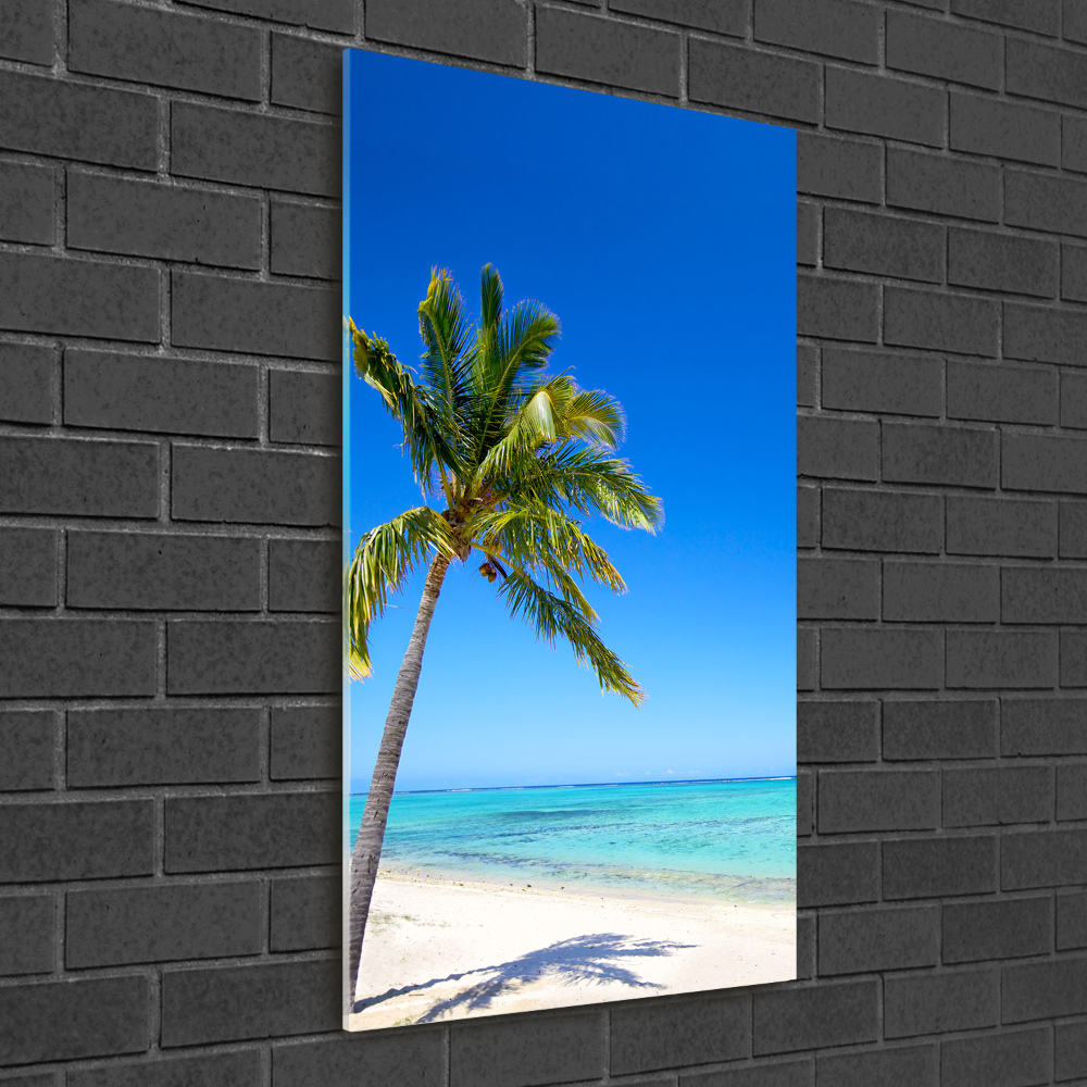 Wall art on glass Tropical beach