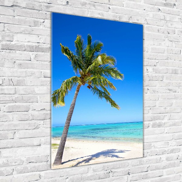 Wall art on glass Tropical beach