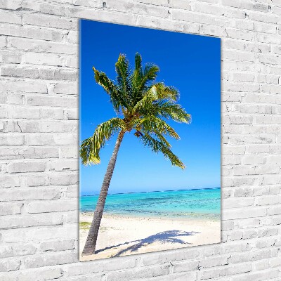 Wall art on glass Tropical beach