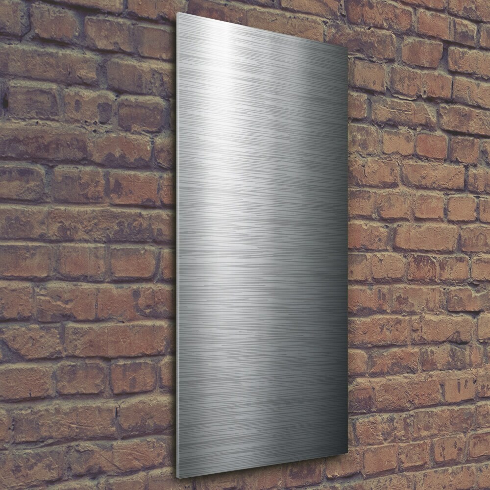 Wall art on glass Metal background