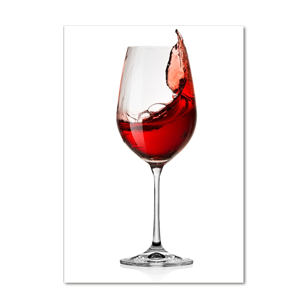 Glass art picture Red wine