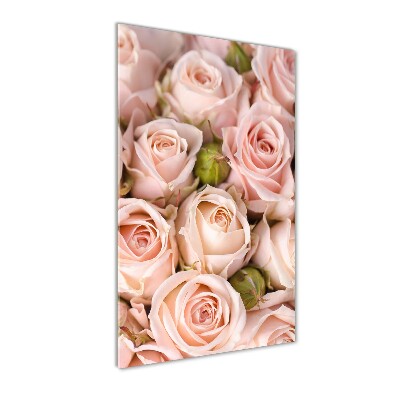 Wall art on glass Bouquet of roses