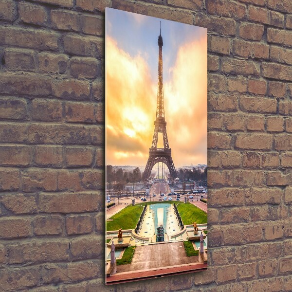 Print on a a glass Eiffel Paris tower