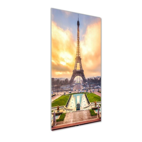 Print on a a glass Eiffel Paris tower