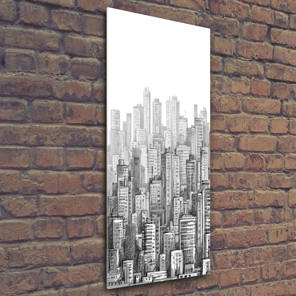 Glass wall art Skyscrapers